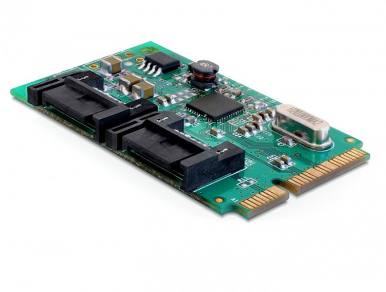 DeLOCK MiniPCIe I/O PCIe full size 2 x SATA 6 Gb/s Internal SATA interface cards/adapter