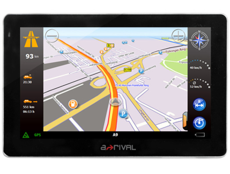 A-Rival NAV-XEA 43 WE Tragbar / Fixiert 4.3Zoll LCD Touchscreen Schwarz Navigationssystem