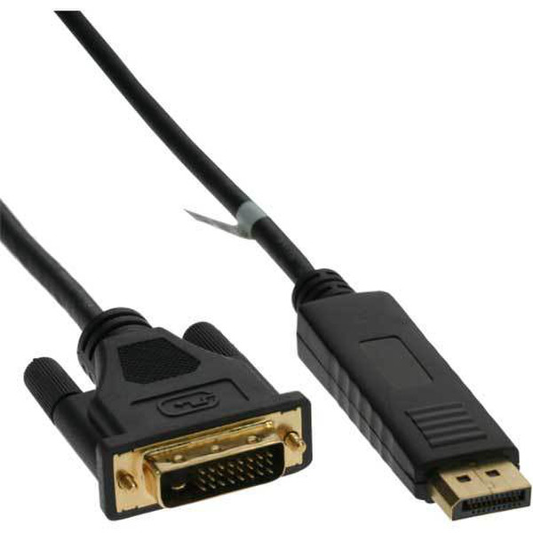 InLine 17111 1m DVI-D DisplayPort Black video cable adapter