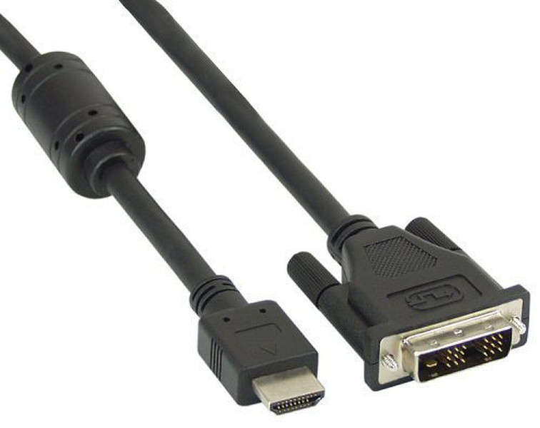 InLine 17663 3m HDMI DVI-D Schwarz Videokabel-Adapter