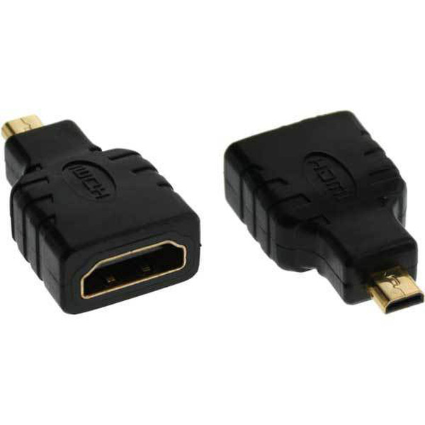 InLine 17690D HDMI A HDMI D Черный кабельный разъем/переходник