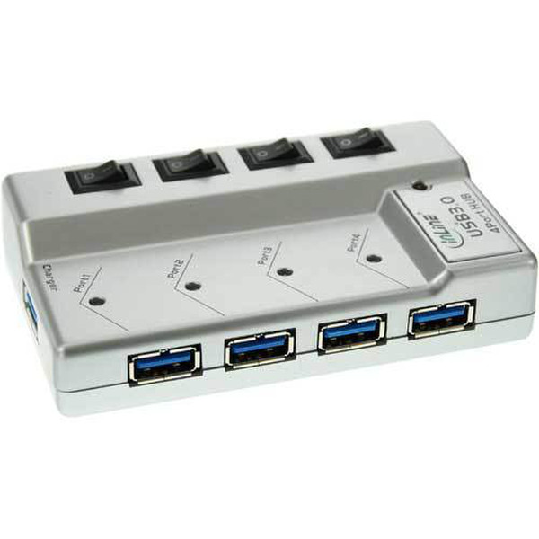 InLine USB 3.0 Hub 5000Мбит/с Cеребряный