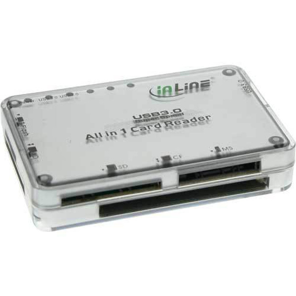 InLine 76631I USB 3.0 Cеребряный устройство для чтения карт флэш-памяти