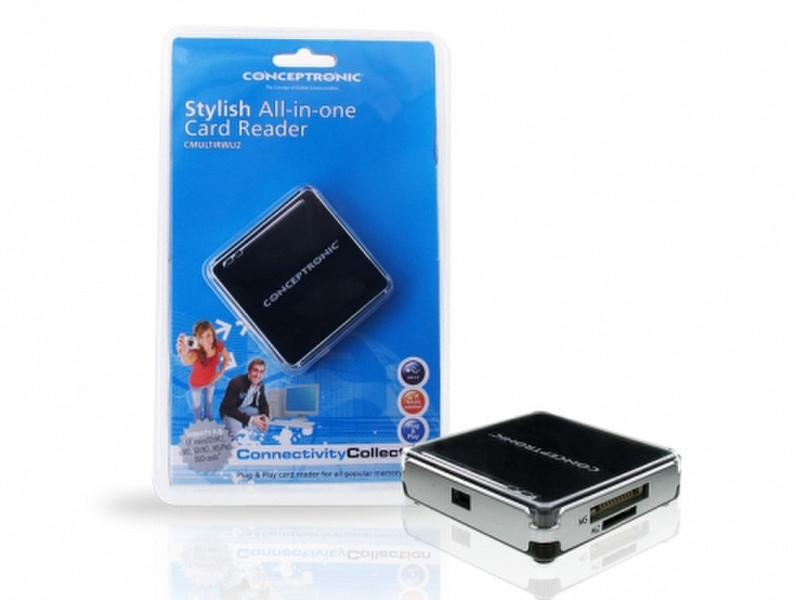 Conceptronic All-In-One Card Reader Eingebaut USB 2.0 Schwarz Kartenleser