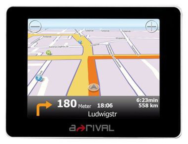 A-Rival NAV-XEA 35 WE Tragbar / Fixiert 3.5Zoll LCD Touchscreen Schwarz Navigationssystem