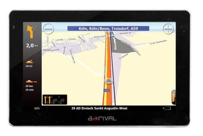 A-Rival NAV-XEA 50T Tragbar / Fixiert 5Zoll TFT Touchscreen Schwarz