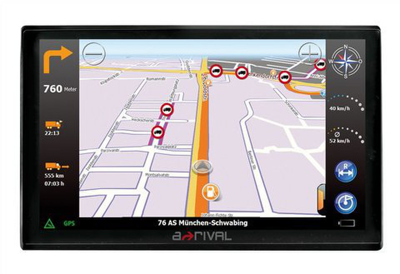A-Rival NAV-XEA 70 EU Handheld/Fixed 7" LCD Touchscreen Black