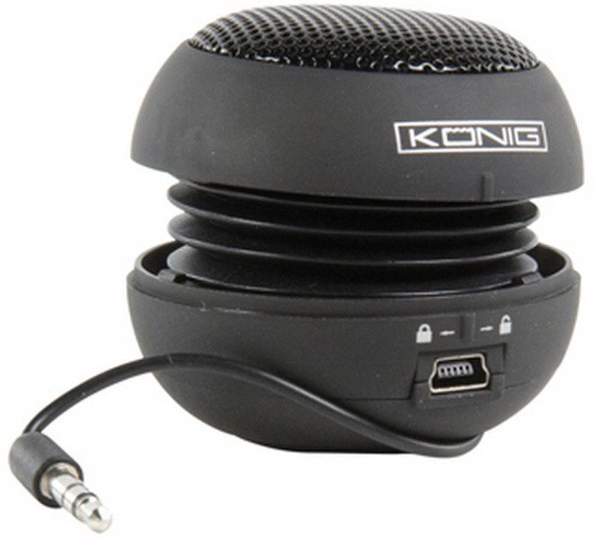König MP3-SP17 Mono 0.75W Soundbox Schwarz Tragbarer Lautsprecher