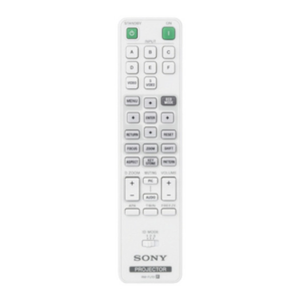 Sony RM-PJ19 IR Wireless Press buttons White remote control