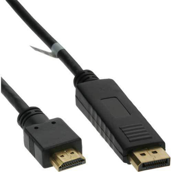 InLine 17185 5m HDMI DisplayPort Black video cable adapter