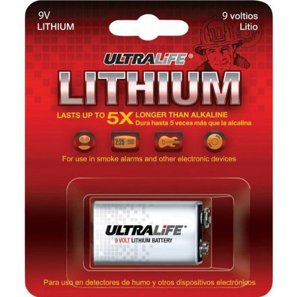 Ultralife Lithium 9V Lithium 1200mAh 9V