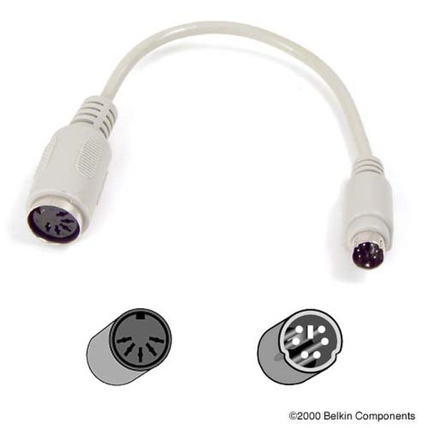 Belkin Pro Series Converter Cable 0.15m White PS/2 cable