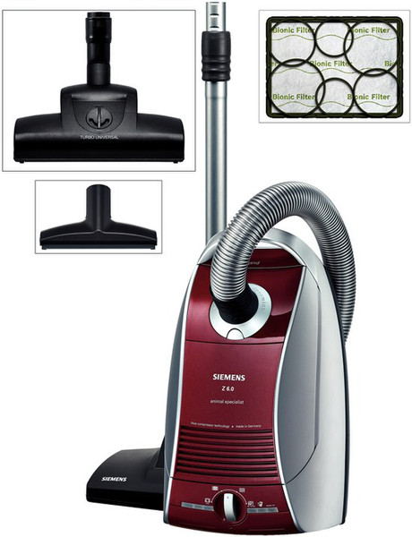 Siemens VSZ61225 Cylinder vacuum 5L 1200W Bordeaux vacuum