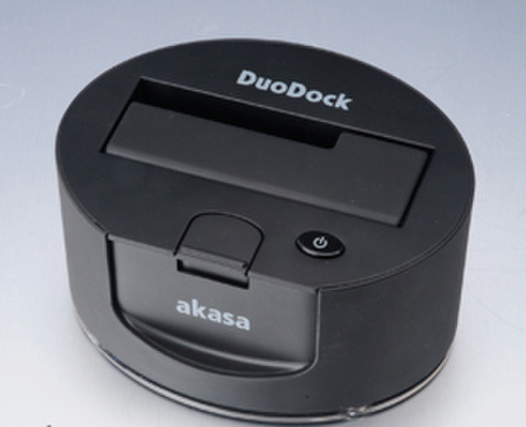 Akasa DuoDock Black notebook dock/port replicator