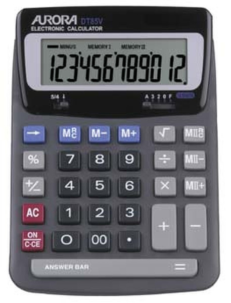 Aurora DT85V Desktop Basic calculator Black calculator