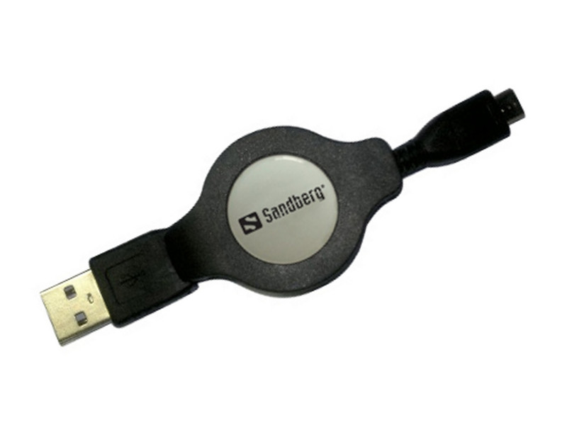 Sandberg Retractable USB 2.0-Micro 1.2m