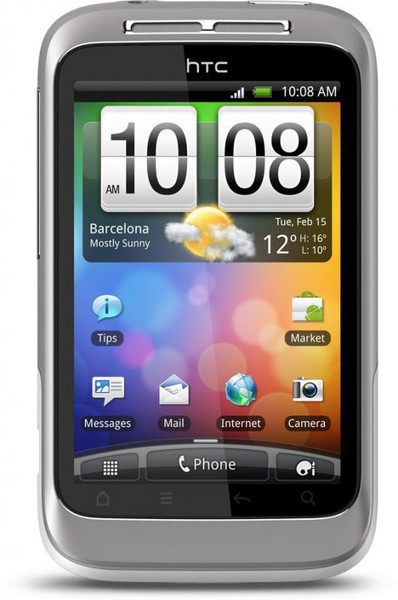 HTC Wildfire S 0.512ГБ Cеребряный, Белый