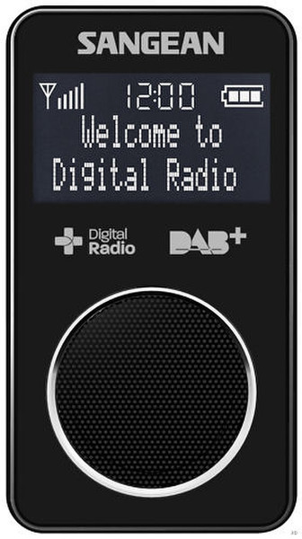 Sangean DPR-34+ Персональный Цифровой Черный радиоприемник