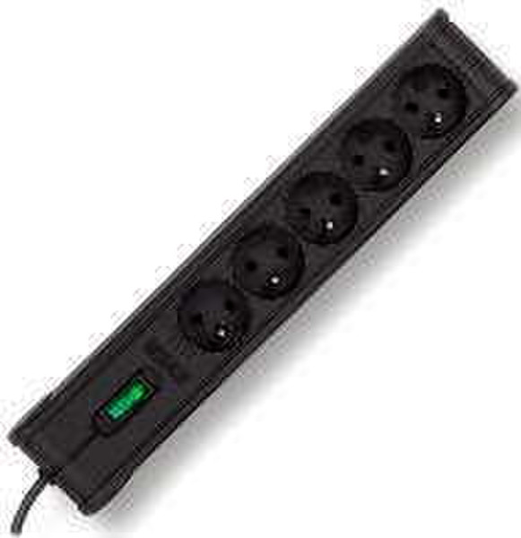 Ever Standard, 1.5m 5AC outlet(s) 1.5m Black power extension