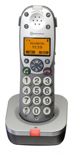 Amplicom PowerTel 701 Аналоговый Идентификация абонента (Caller ID) Серый, Cеребряный