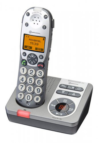 Amplicom PowerTel 780 DECT Anrufer-Identifikation Grau