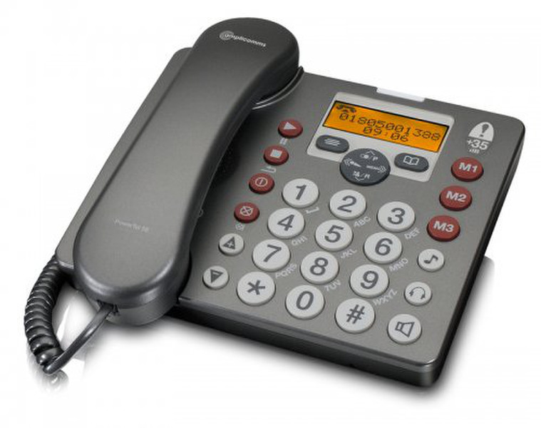 Amplicom PowerTel 58 Аналоговый Идентификация абонента (Caller ID) Серый
