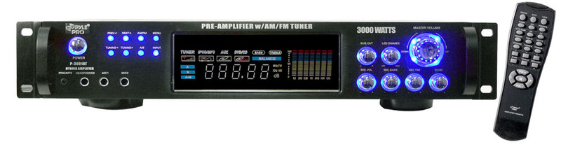 Pyle P3001AT Leistung/Phase Verkabelt Schwarz Audioverstärker