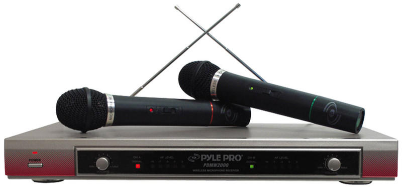 Pyle PDWM2000 Stage/performance microphone Беспроводной Черный