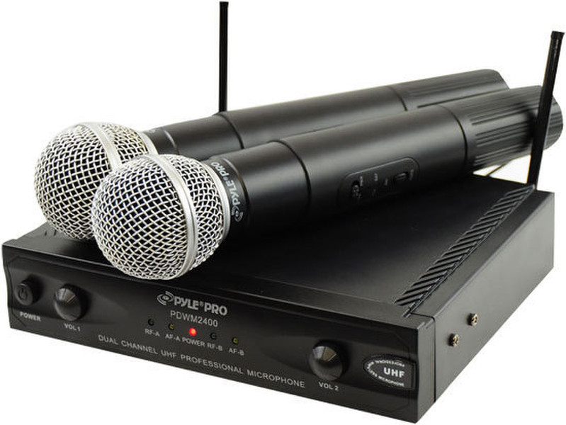 Pyle PylePro Stage/performance microphone Wireless Black