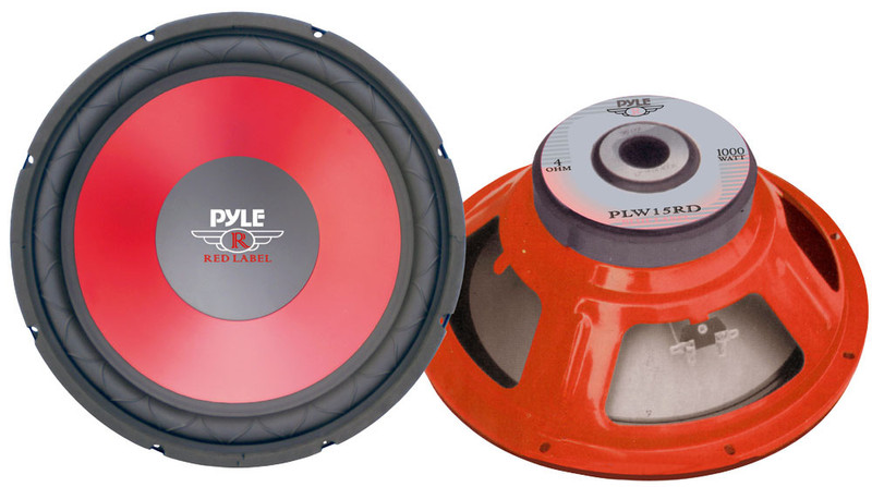 Pyle PLW15RD Passive subwoofer Rot Subwoofer