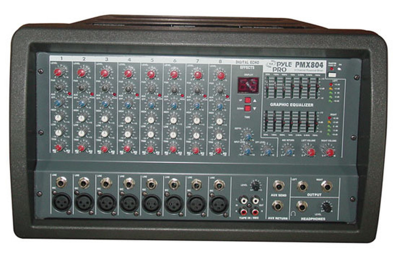 Pyle PMX804 Дома Проводная Черный усилитель звуковой частоты