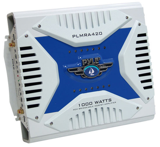 Pyle PLMRA420 4.0 Auto Verkabelt Blau, Weiß Audioverstärker