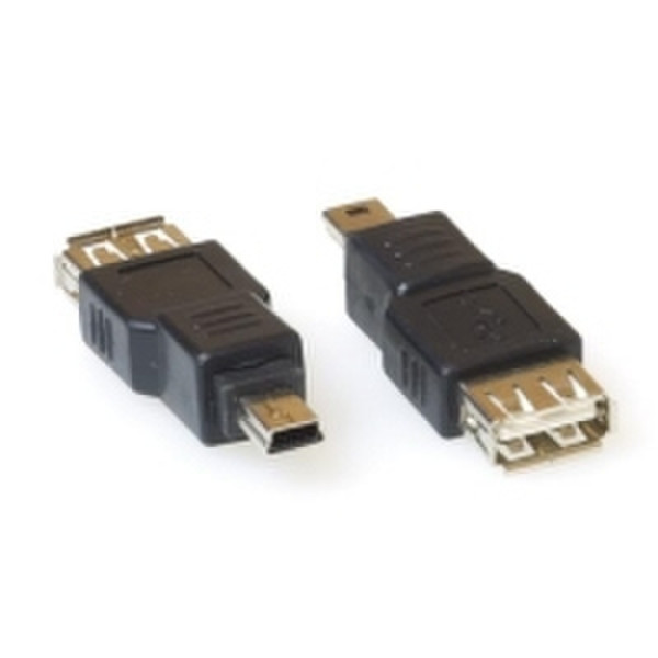 Advanced Cable Technology USB A female - USB mini B5 male USB A USB Mini B5 Schwarz Kabelschnittstellen-/adapter
