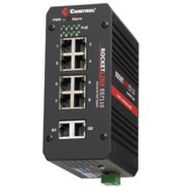 Comtrol RocketLinx ES7110 Energie Über Ethernet (PoE) Unterstützung Grau