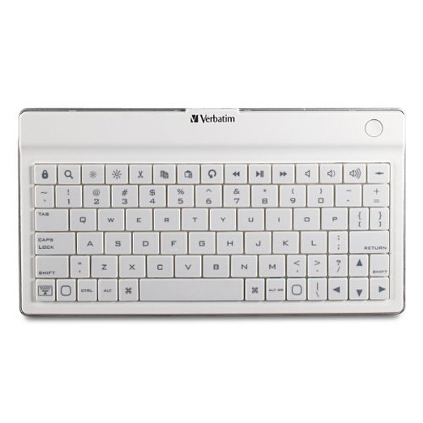 Verbatim 97754 Bluetooth QWERTY Белый клавиатура для мобильного устройства