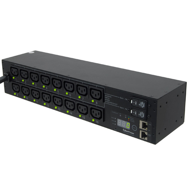 CyberPower PDU30SWHVT16FNET 16AC outlet(s) 2U Black power distribution unit (PDU)