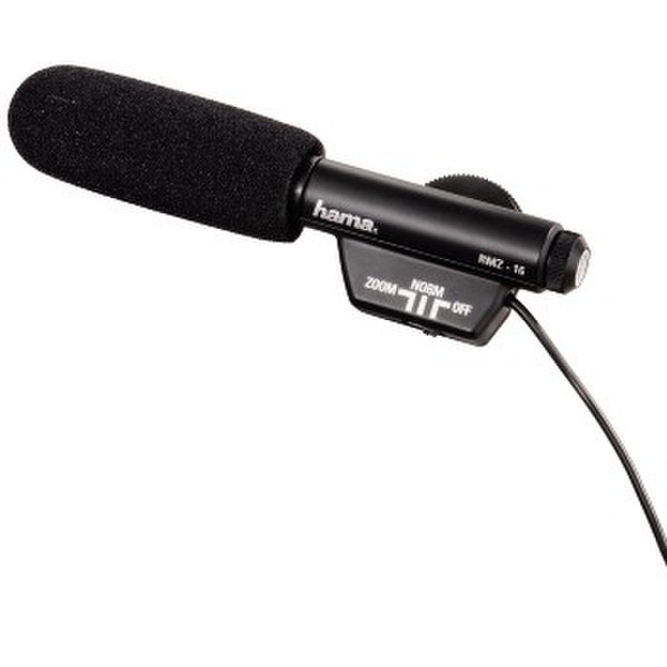 Hama RMZ-16 Zoom Digital camera microphone Проводная Черный