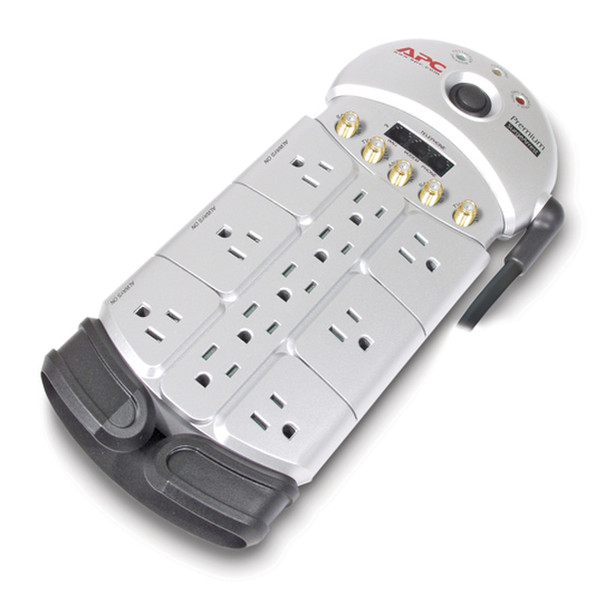 APC PR11T3V5 Premium A/V Surge Protector 11розетка(и) 120В 3м Cеребряный сетевой фильтр