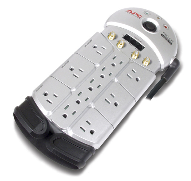 APC PR11T3V2 Premium A/V Surge Protector 11розетка(и) 120В 3м Cеребряный сетевой фильтр