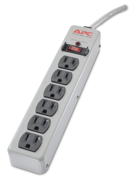 APC Essential SurgeArrest 6 Outlets 10FT Cord 120V Metal 6AC outlet(s) 120V 3.05m Grey surge protector