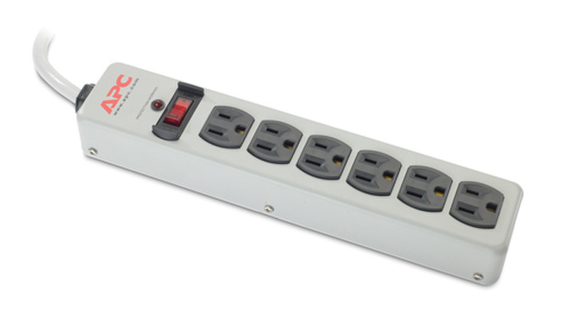 APC Essential SurgeArrest, 6 outlets, 4 ft cord, metal housing, 120V 6AC outlet(s) 120V 1.22m Black,White surge protector