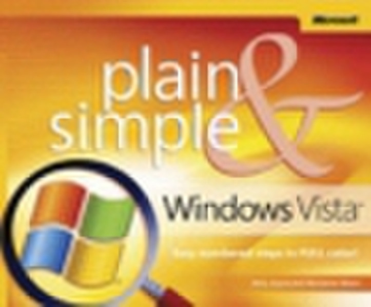 Microsoft Windows Vista Plain & Simple 350pages software manual