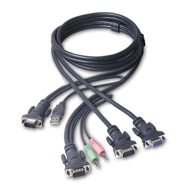 Belkin OmniView KVM Cables for SOHO Series with Audio, 6ft. KVM cable