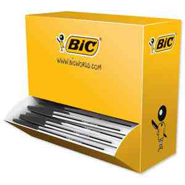 BIC Cristal Medium Stick ballpoint pen Medium Schwarz 100Stück(e)