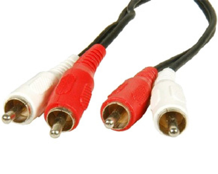 Temium A124H 10m 2 x RCA 2 x RCA Schwarz, Rot, Weiß Audio-Kabel