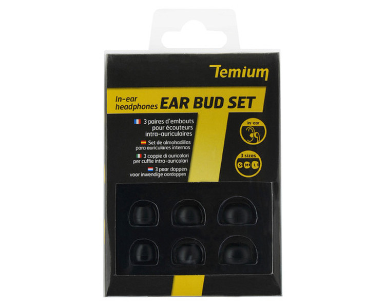 Temium LHEB01 Black 6pc(s) headphone pillow