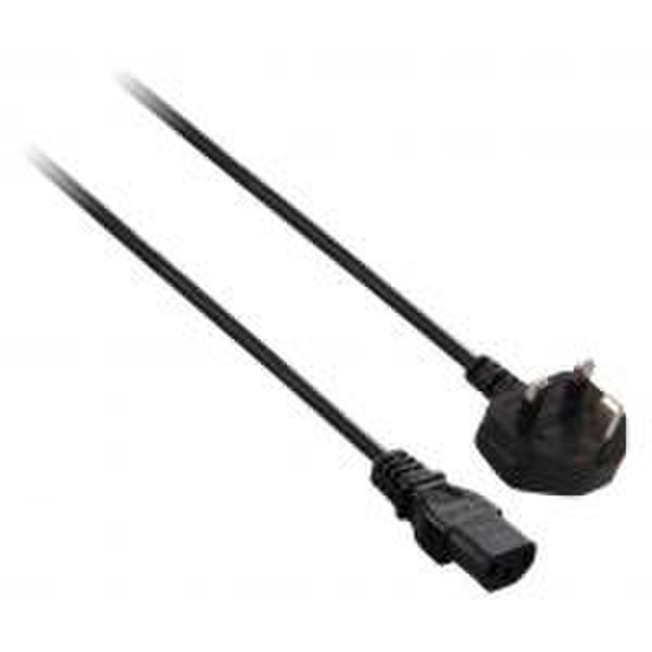 V7 Computer AC Power Cable UK Plug to IEC-C13 black 1m