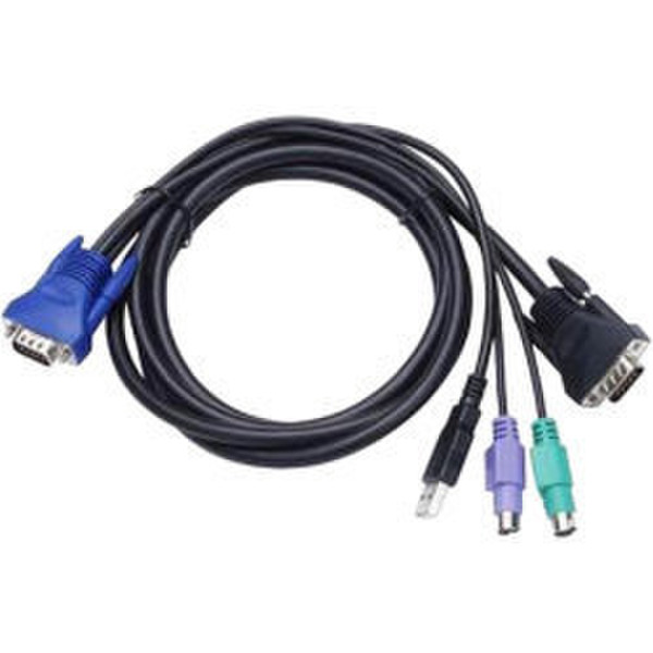 Edimax EK-C18C 1.8m KVM cable Tastatur/Video/Maus (KVM)-Kabel