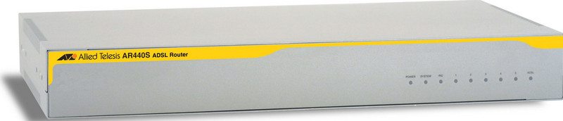 Allied Telesis AT-AR440S Eingebauter Ethernet-Anschluss ADSL Grau Kabelrouter