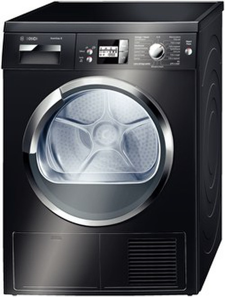 Bosch WTS865B3FF freestanding Front-load 8kg B Black tumble dryer